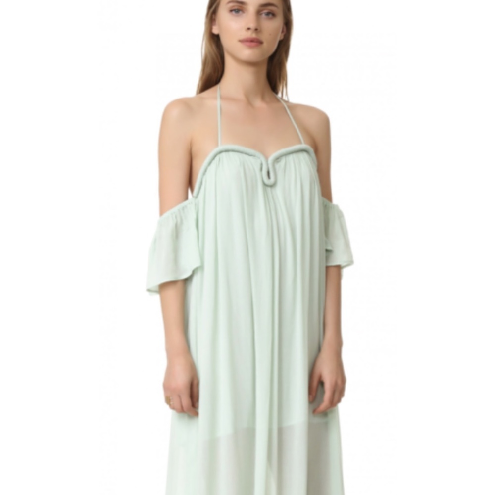 Re:Named Crinkle Curve Flutter Sleeve Maxi Dress … - image 3